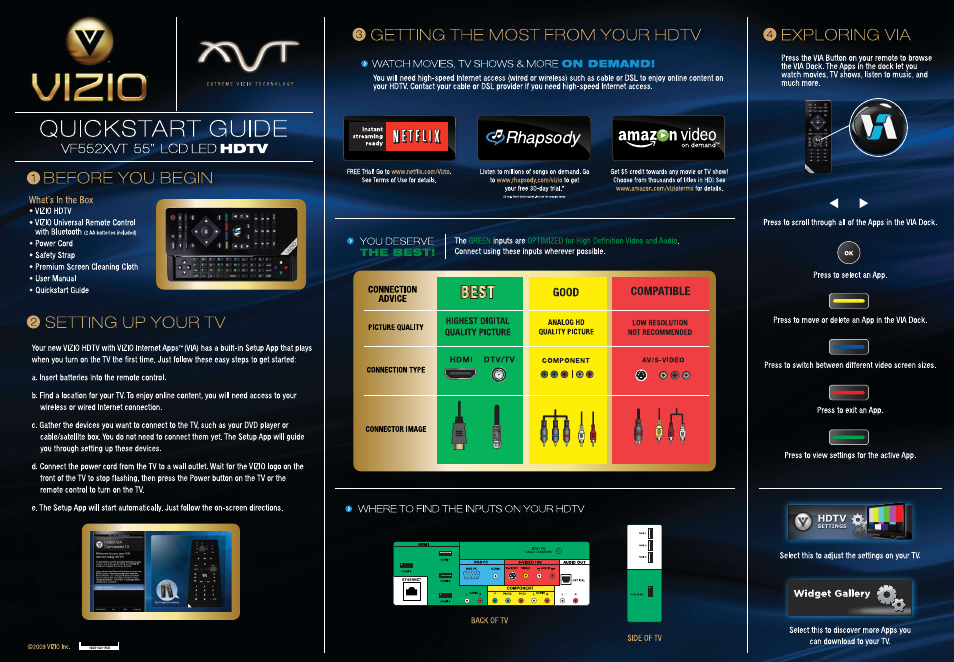 Vizio VF552XVT User Manual | 2 pages