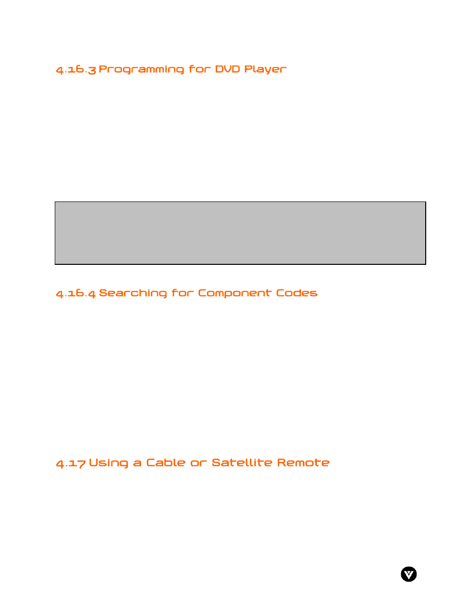 3 programming for dvd player, 4 searching for component codes, 17 using a cable or satellite remote | Vizio GV47L User Manual | Page 58 / 75