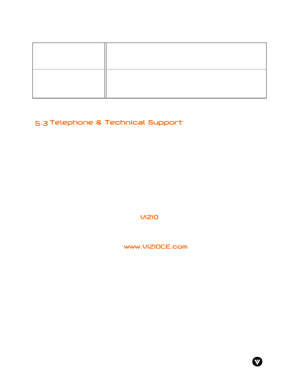 3 telephone & technical support | Vizio GV47L User Manual | Page 61 / 75