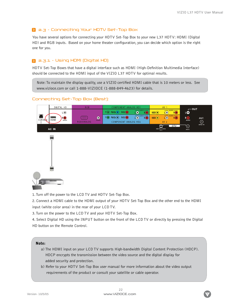 Vizio L37 User Manual | Page 22 / 81
