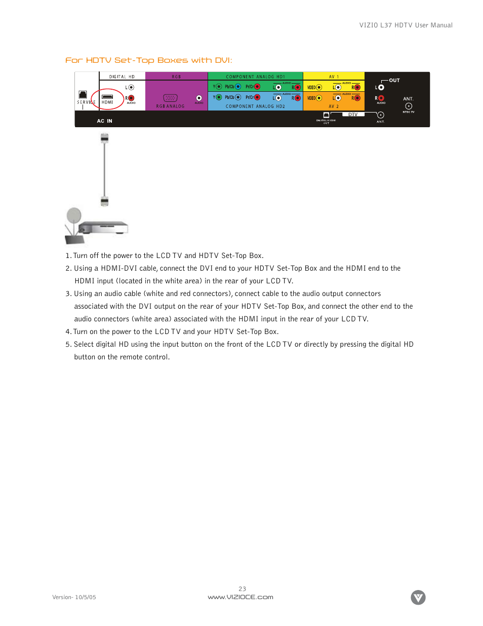 Vizio L37 User Manual | Page 23 / 81