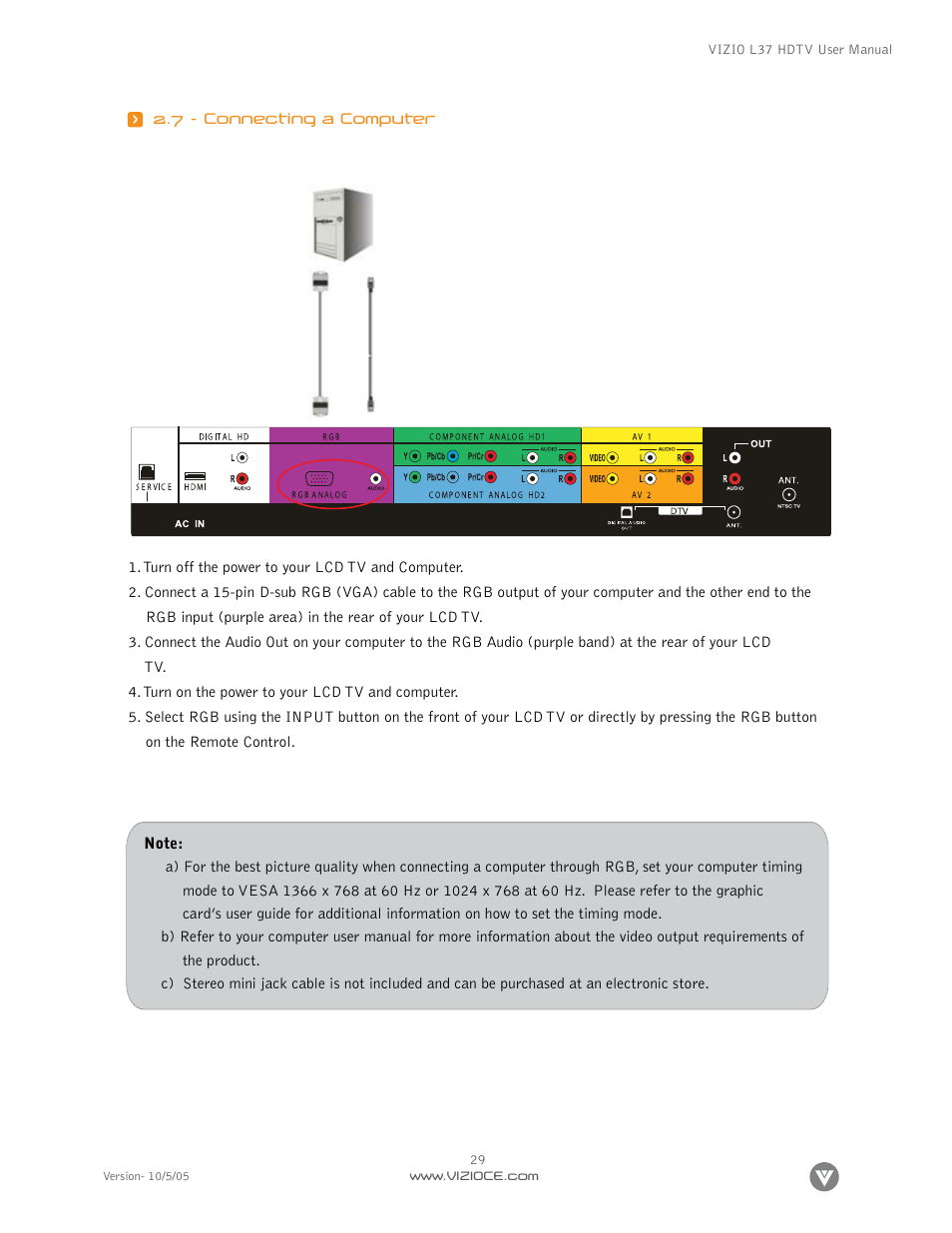 Vizio L37 User Manual | Page 29 / 81
