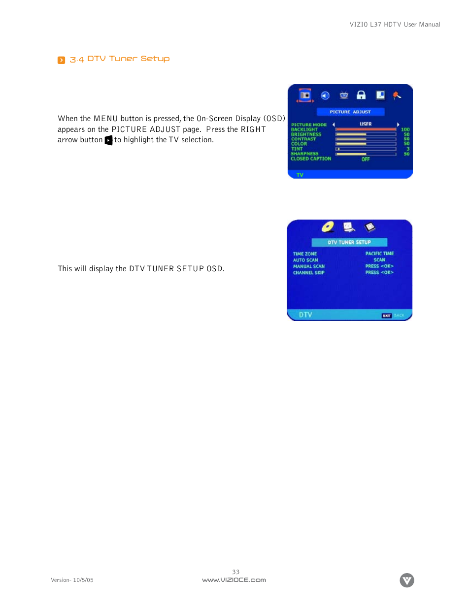 Vizio L37 User Manual | Page 33 / 81