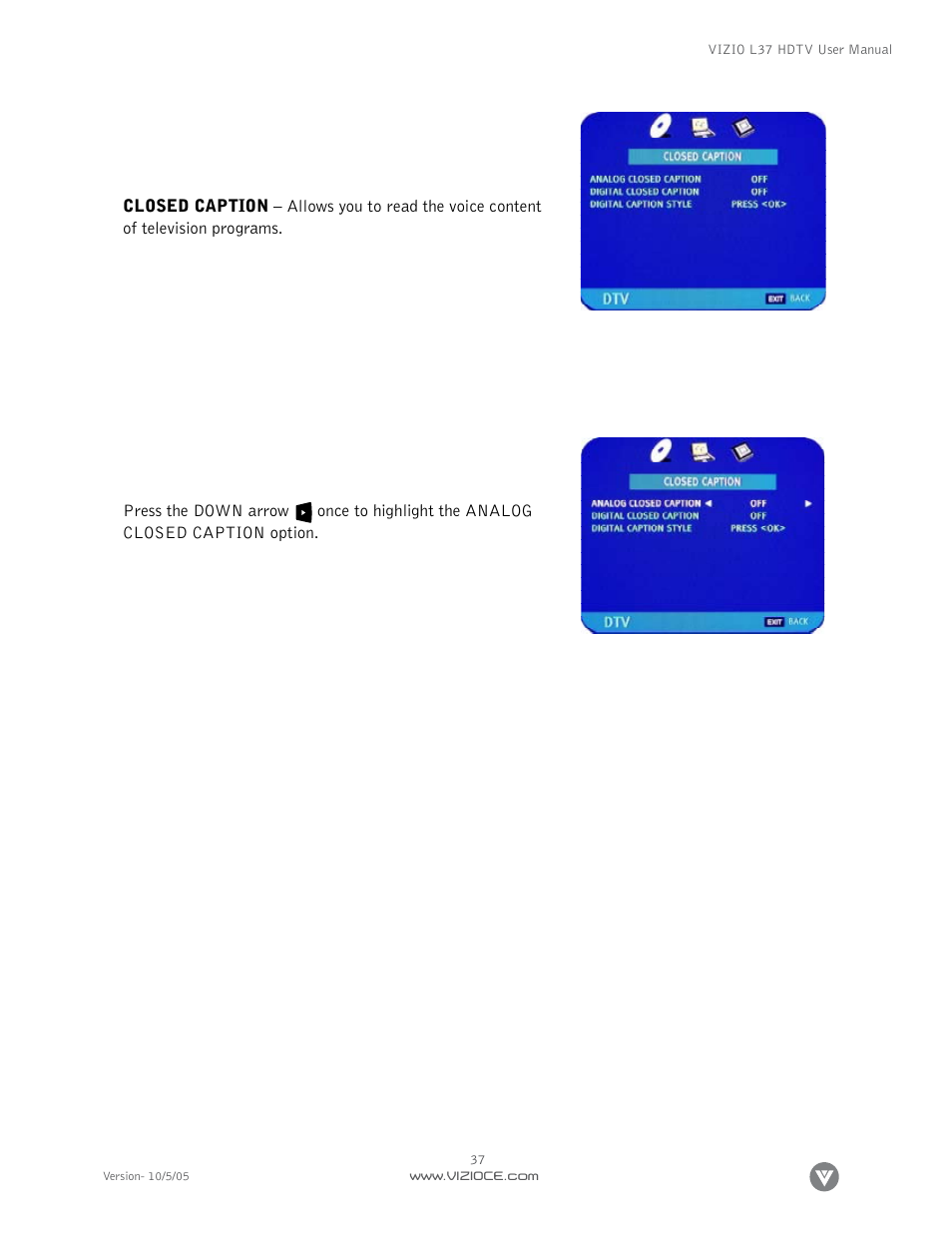 Vizio L37 User Manual | Page 37 / 81