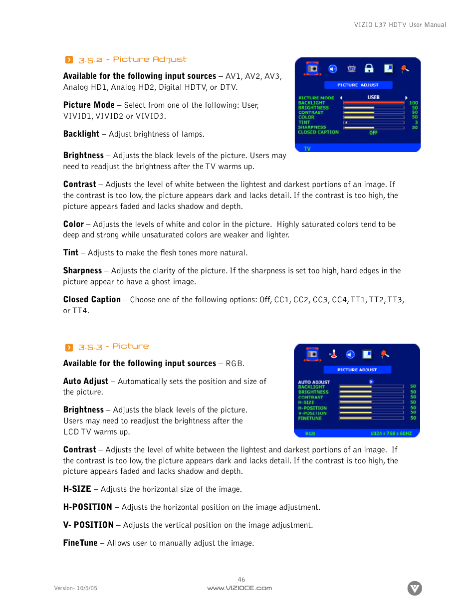Vizio L37 User Manual | Page 46 / 81