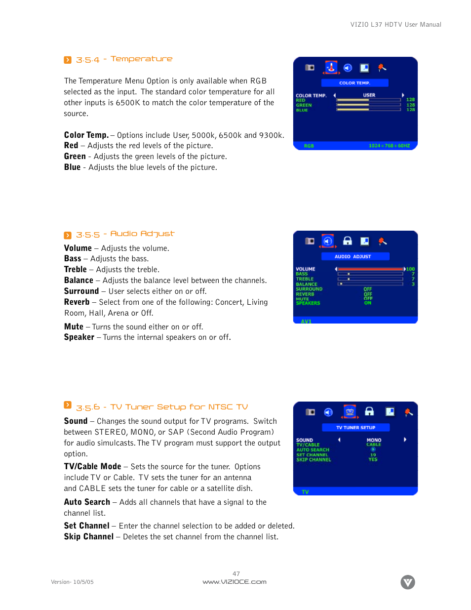 Vizio L37 User Manual | Page 47 / 81