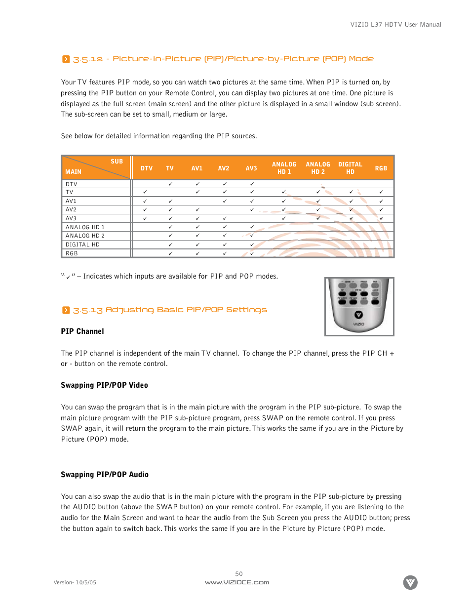Vizio L37 User Manual | Page 50 / 81