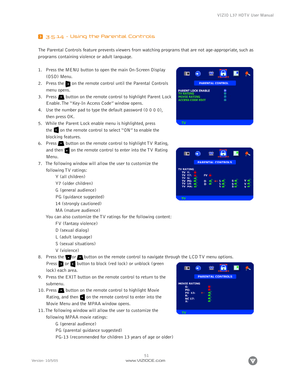 Vizio L37 User Manual | Page 51 / 81