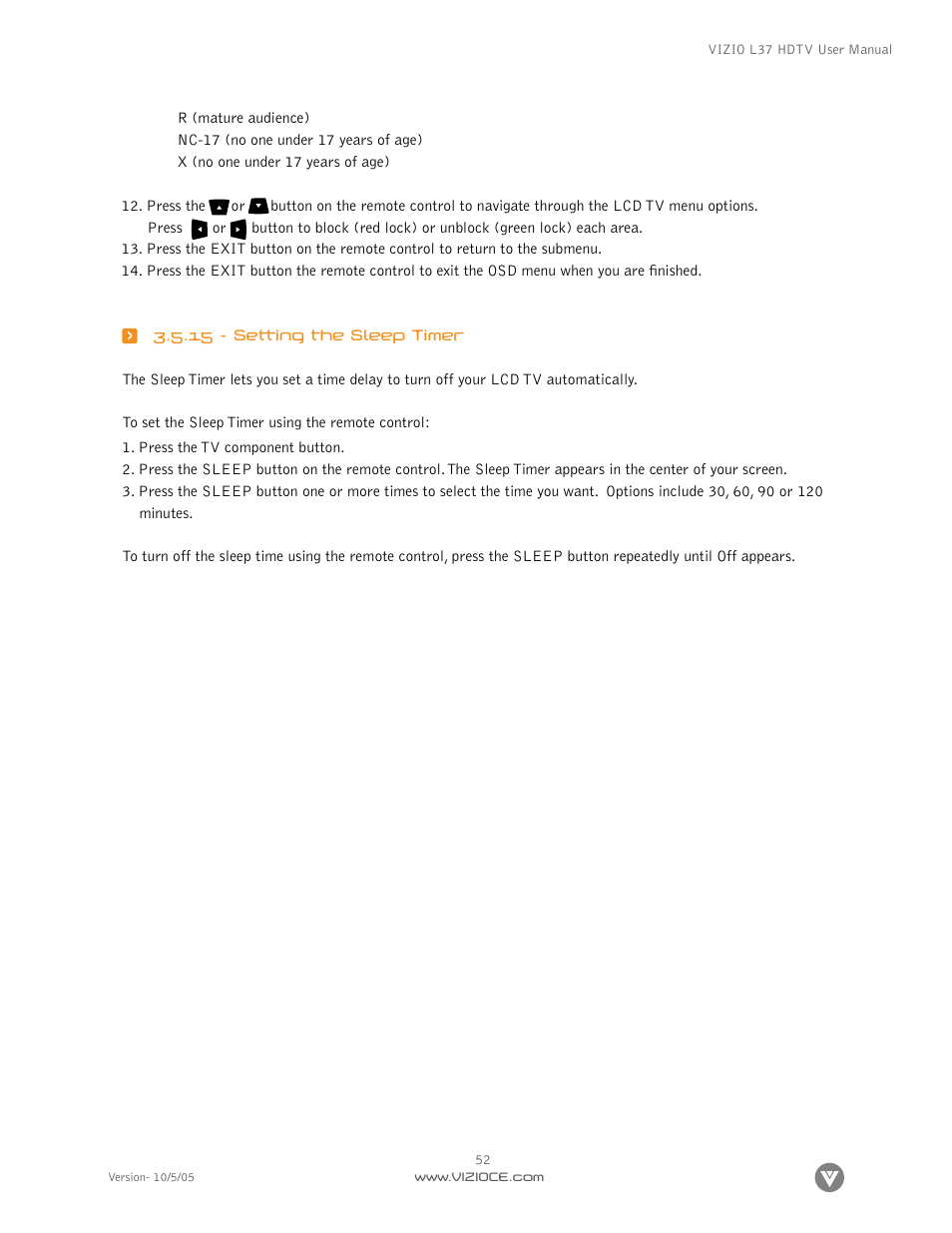 Vizio L37 User Manual | Page 52 / 81