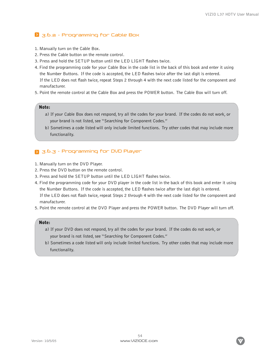 Vizio L37 User Manual | Page 54 / 81