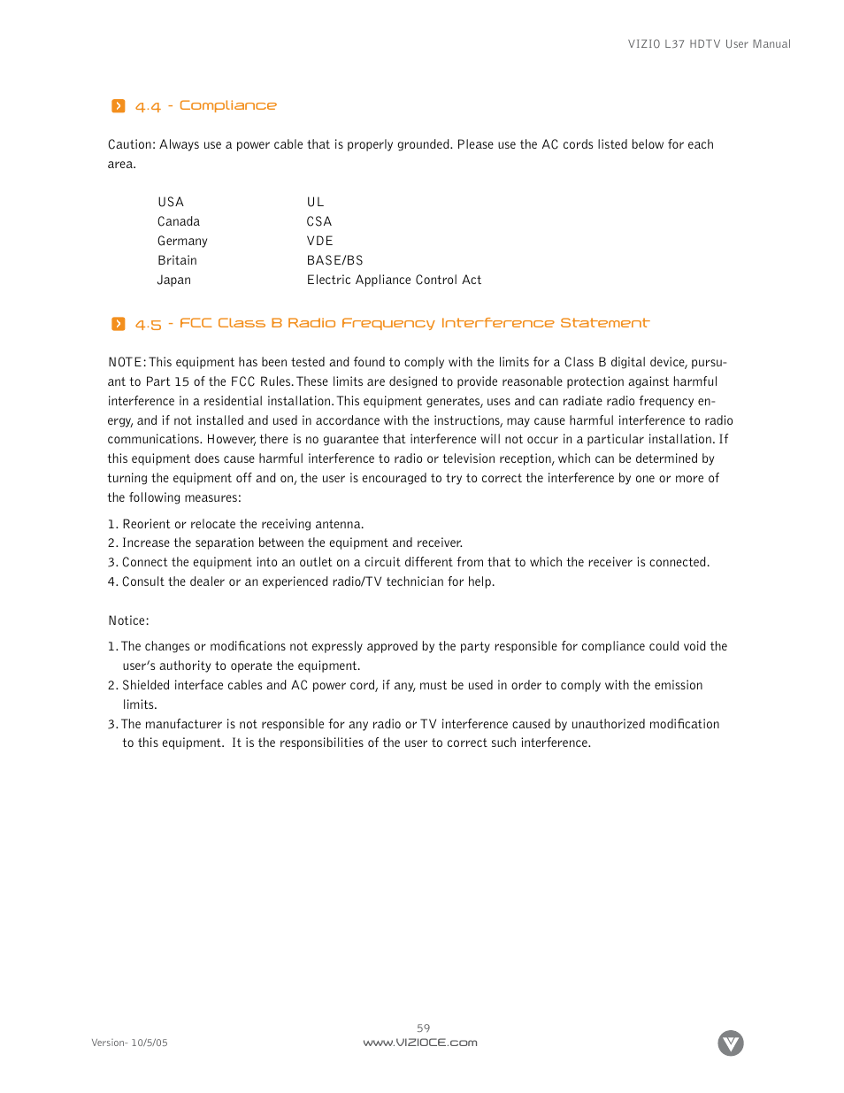 Vizio L37 User Manual | Page 59 / 81
