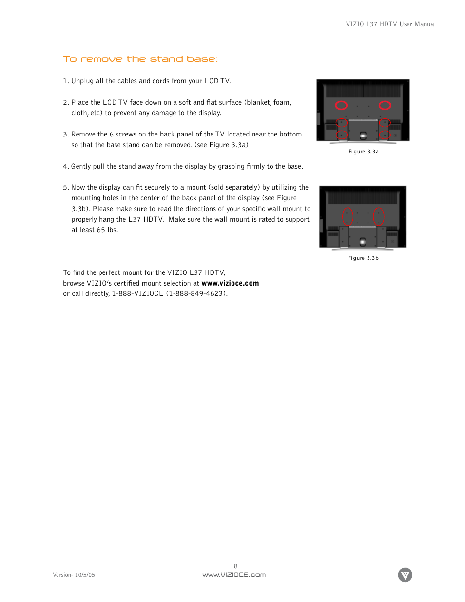 Vizio L37 User Manual | Page 8 / 81
