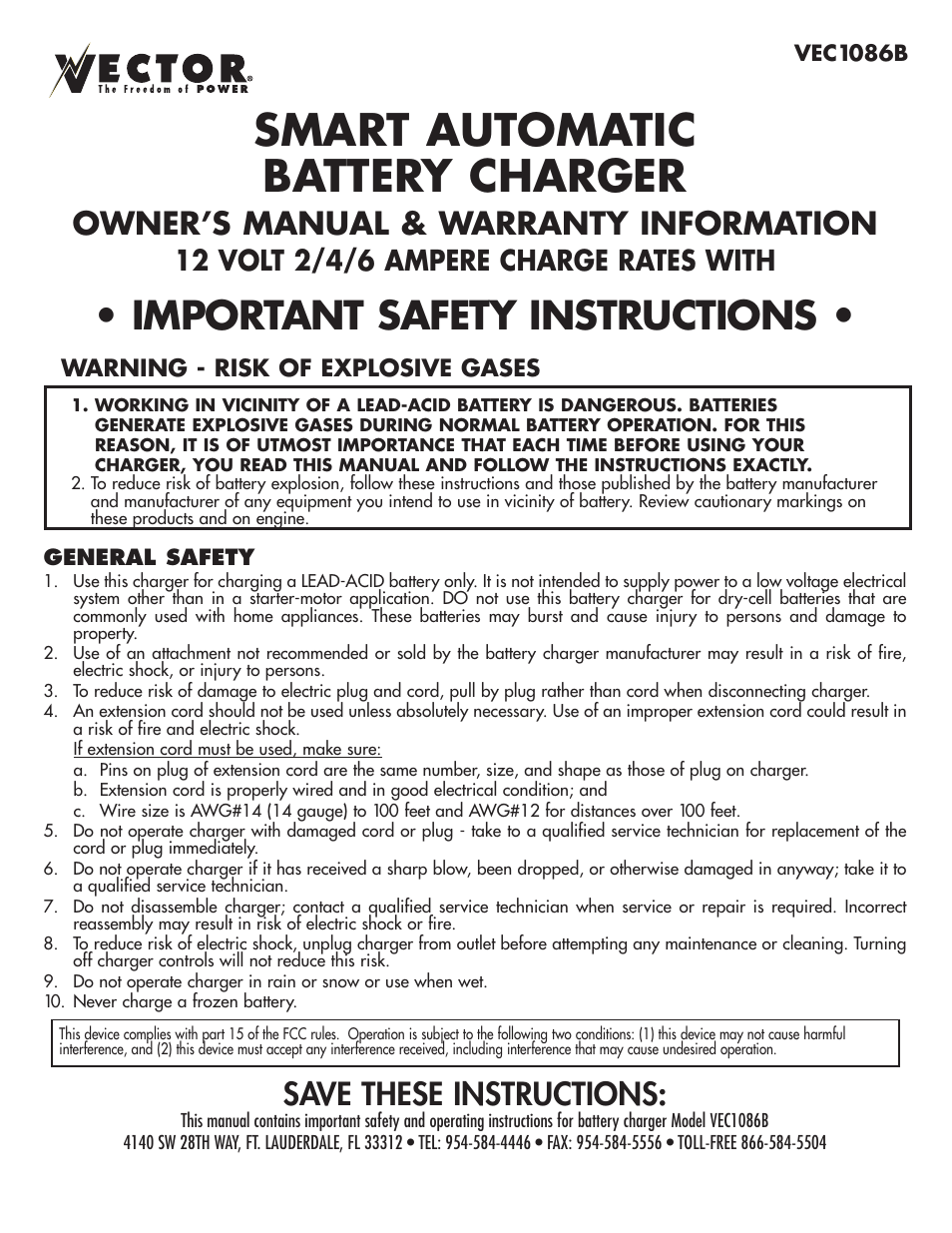 Vizio VEC1086B User Manual | 8 pages