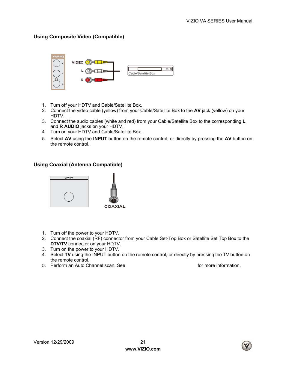 Vizio M260VA User Manual | Page 21 / 51