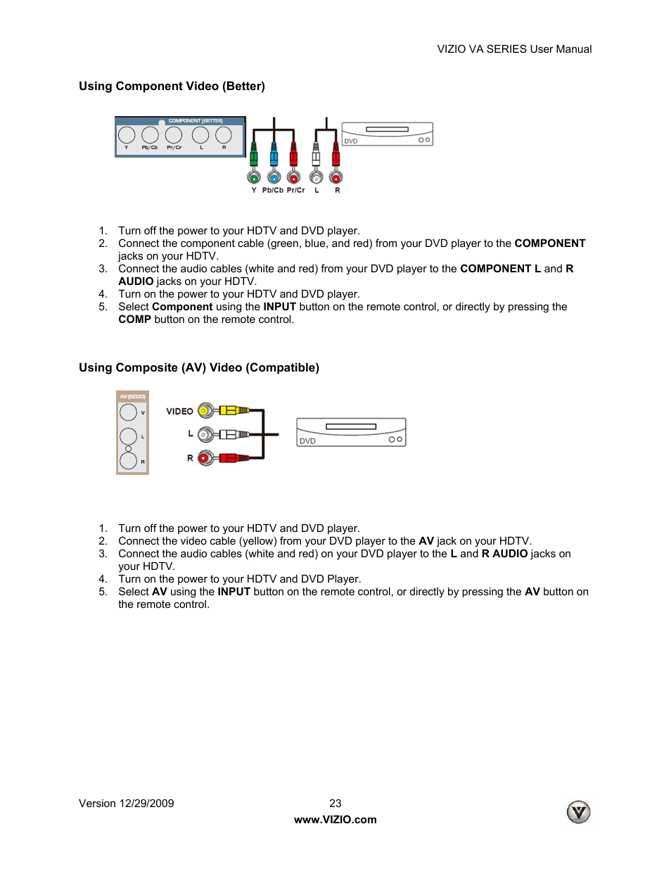 Vizio M260VA User Manual | Page 23 / 51