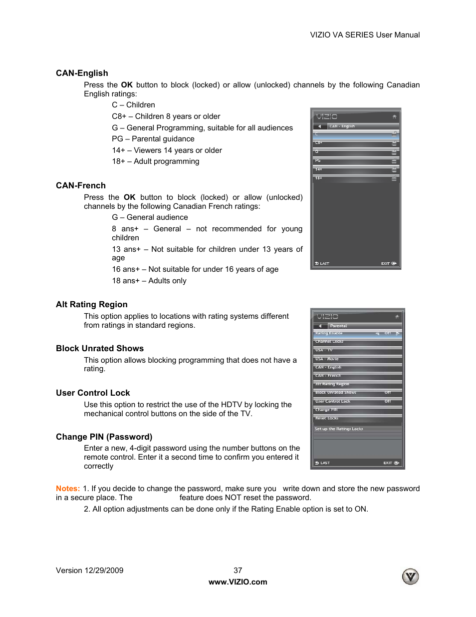 Vizio M260VA User Manual | Page 37 / 51
