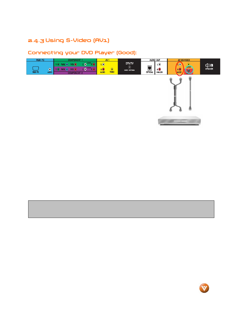 3 using s-video (av1) | Vizio GV47L FHDTV20A User Manual | Page 27 / 78