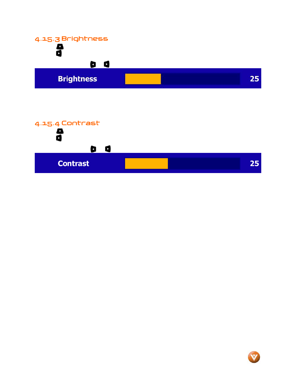 3 brightness, 4 contrast | Vizio GV47L FHDTV20A User Manual | Page 55 / 78
