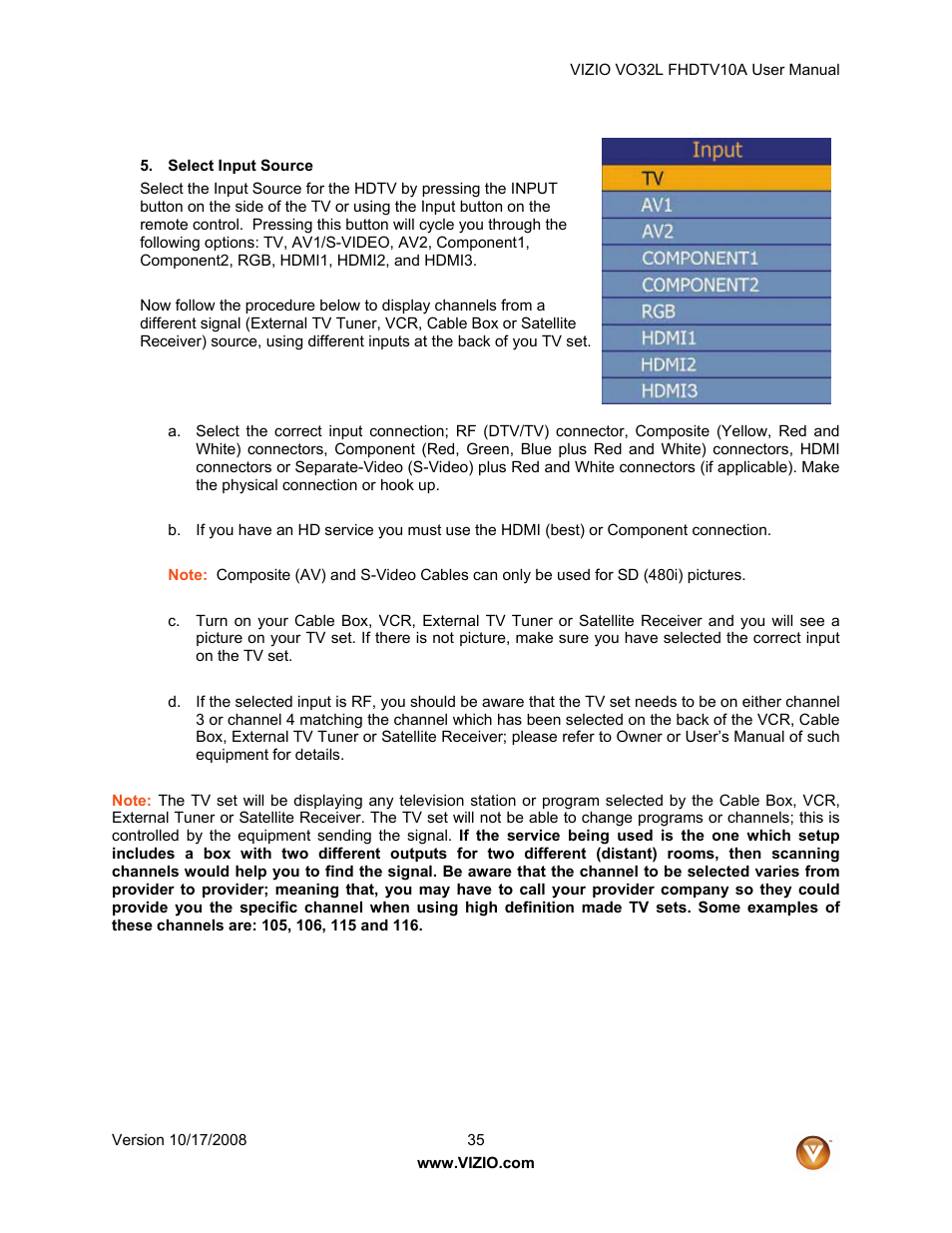 Vizio VO32L User Manual | Page 35 / 82