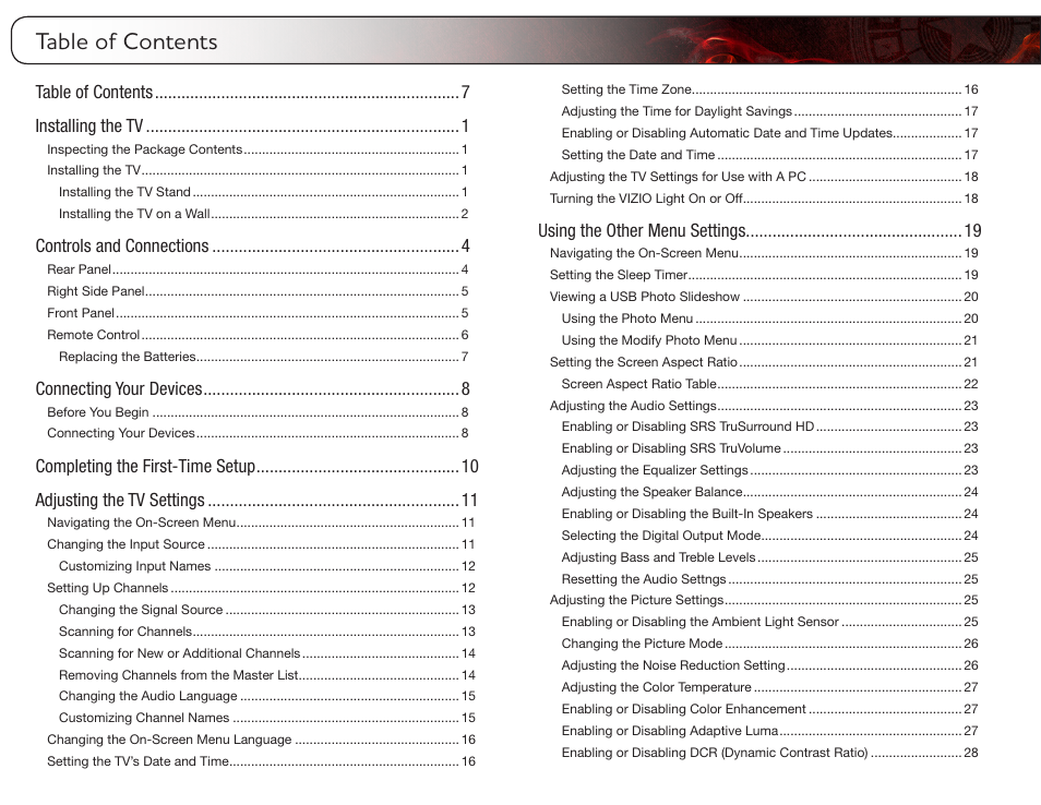 Vizio E321MV User Manual | Page 7 / 48