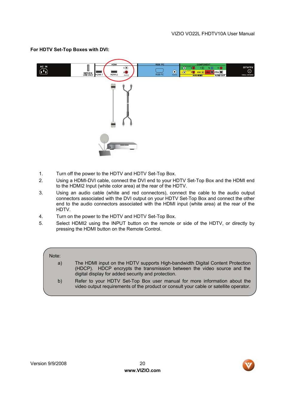 Vizio VO22L User Manual | Page 20 / 72