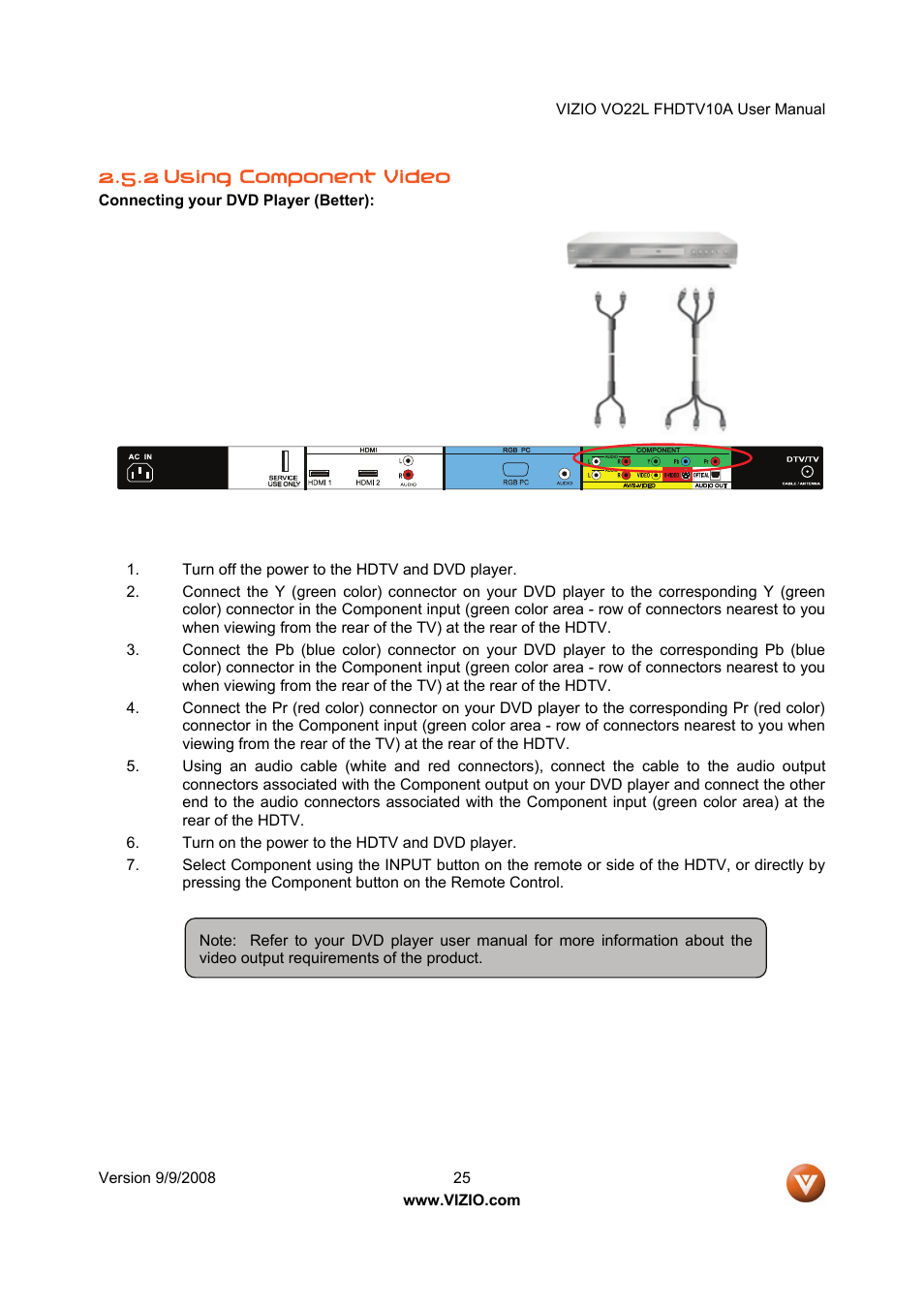 Vizio VO22L User Manual | Page 25 / 72