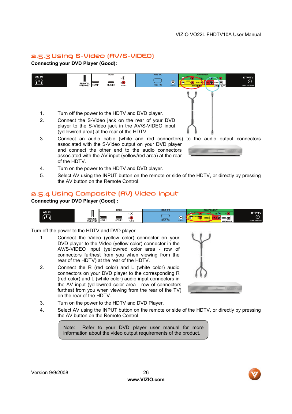 Vizio VO22L User Manual | Page 26 / 72