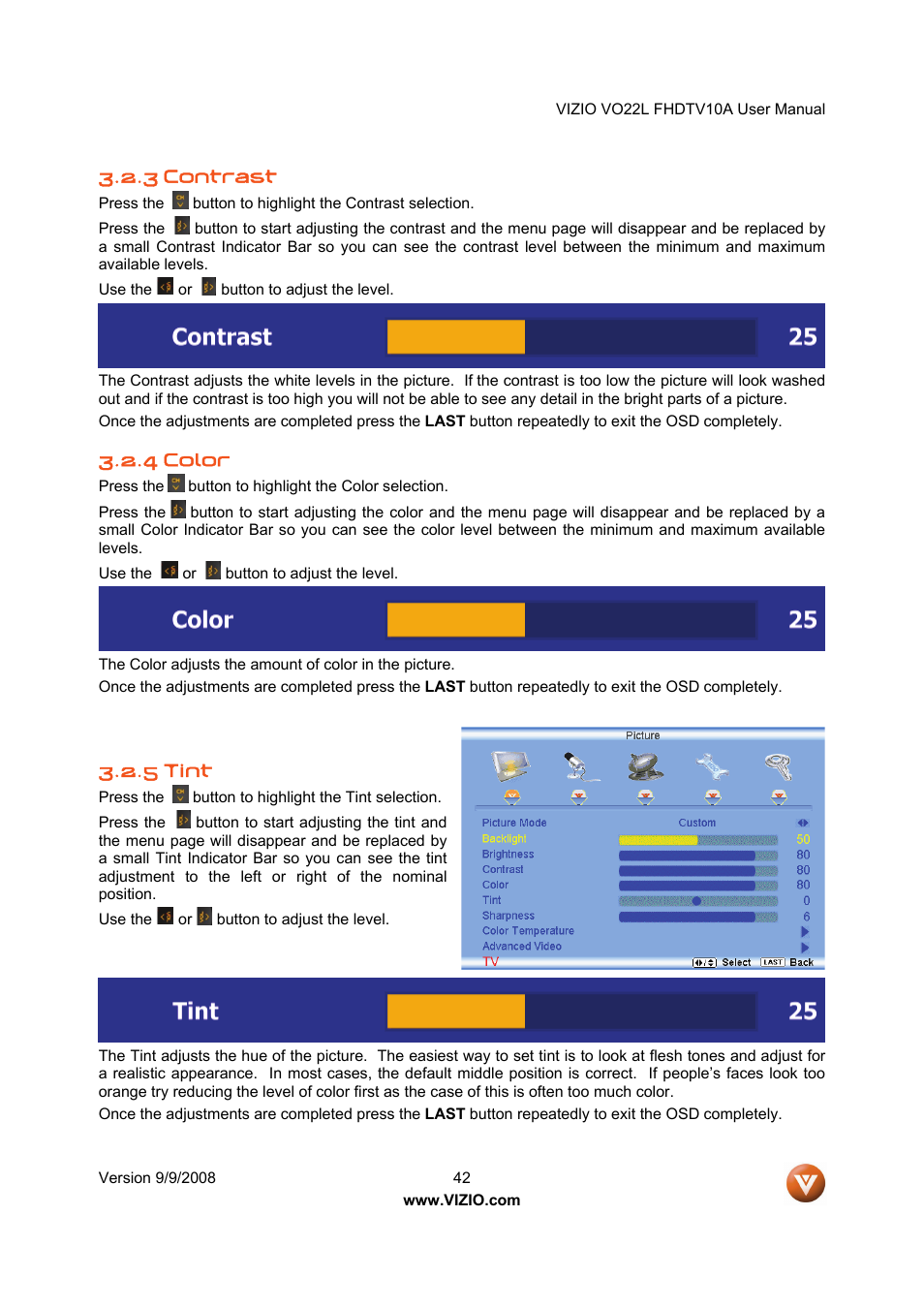 Vizio VO22L User Manual | Page 42 / 72