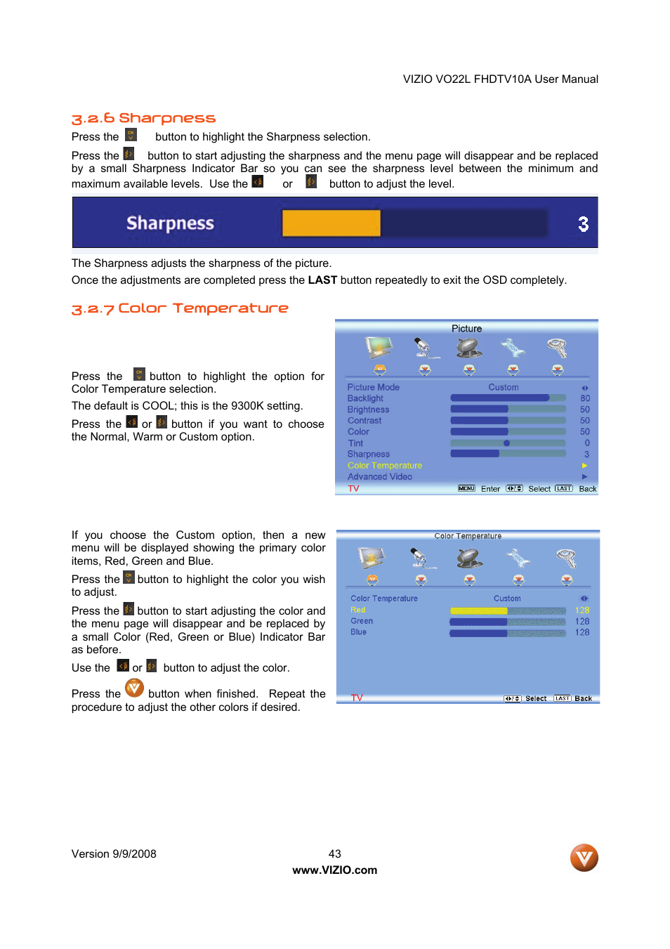 Vizio VO22L User Manual | Page 43 / 72