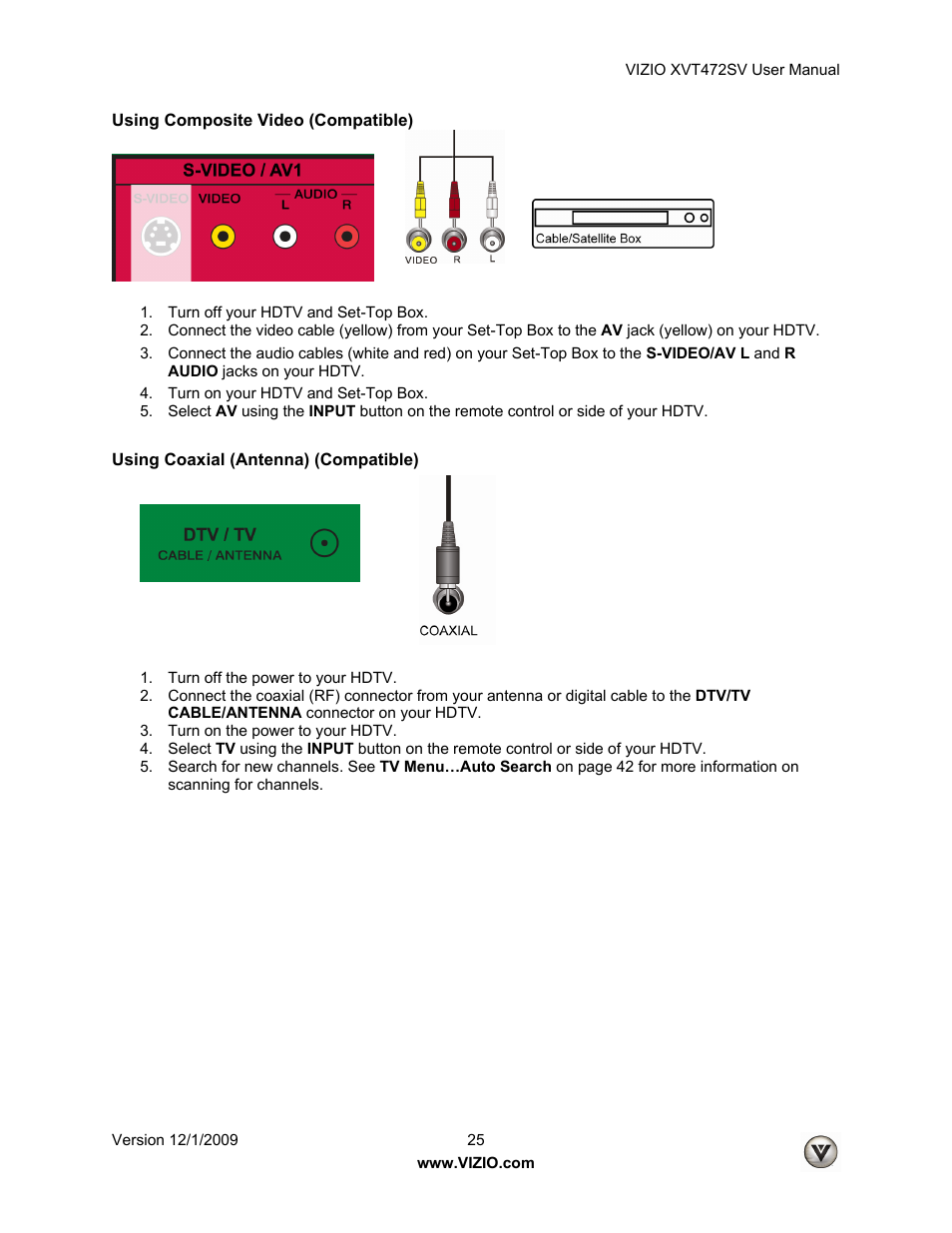 Vizio XVT472SV User Manual | Page 25 / 83