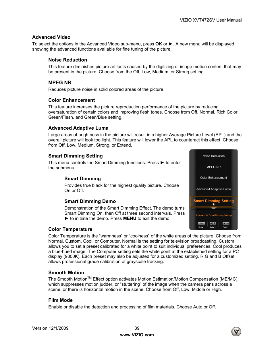 Vizio XVT472SV User Manual | Page 39 / 83