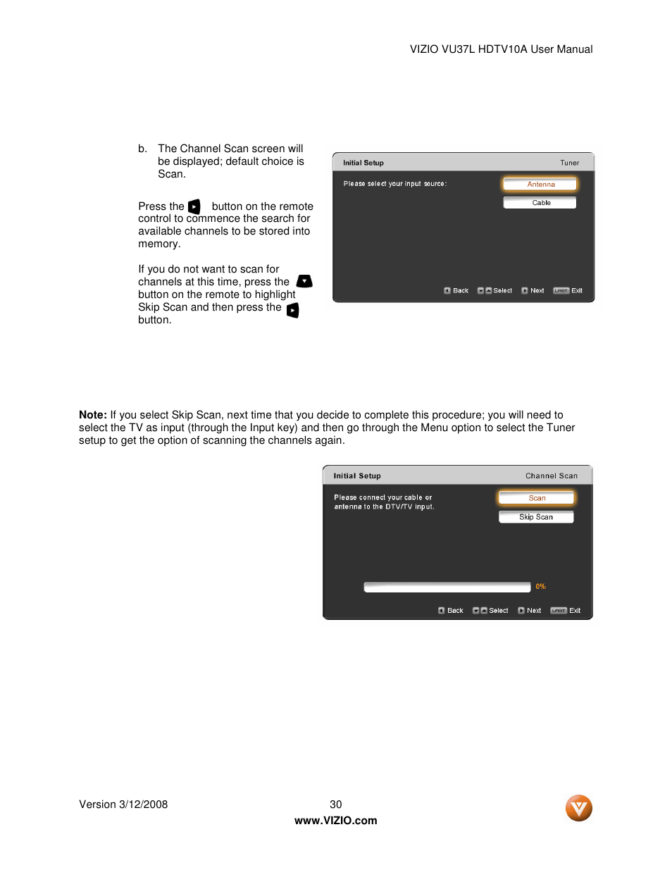 Vizio VU37L User Manual | Page 30 / 74