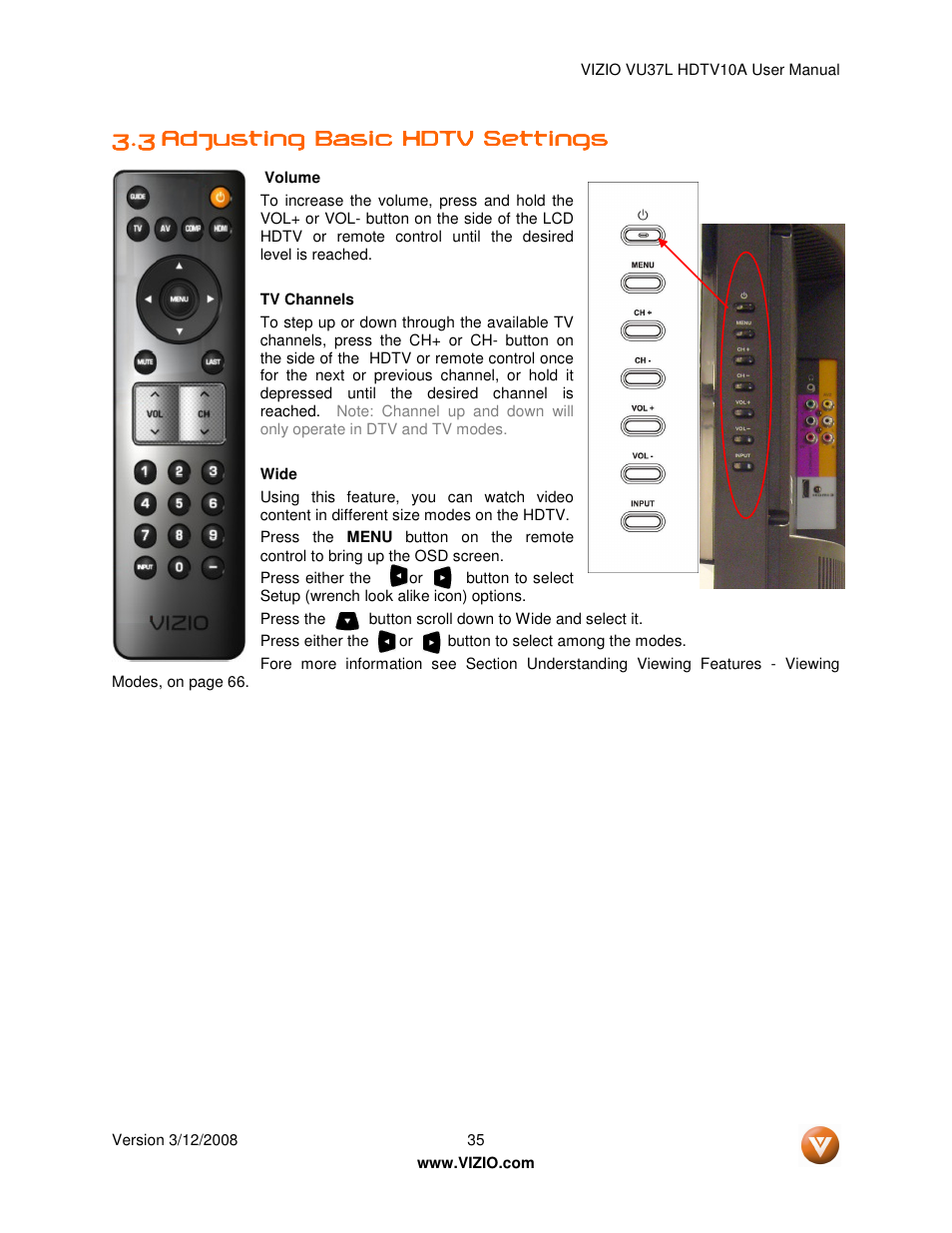 Vizio VU37L User Manual | Page 35 / 74