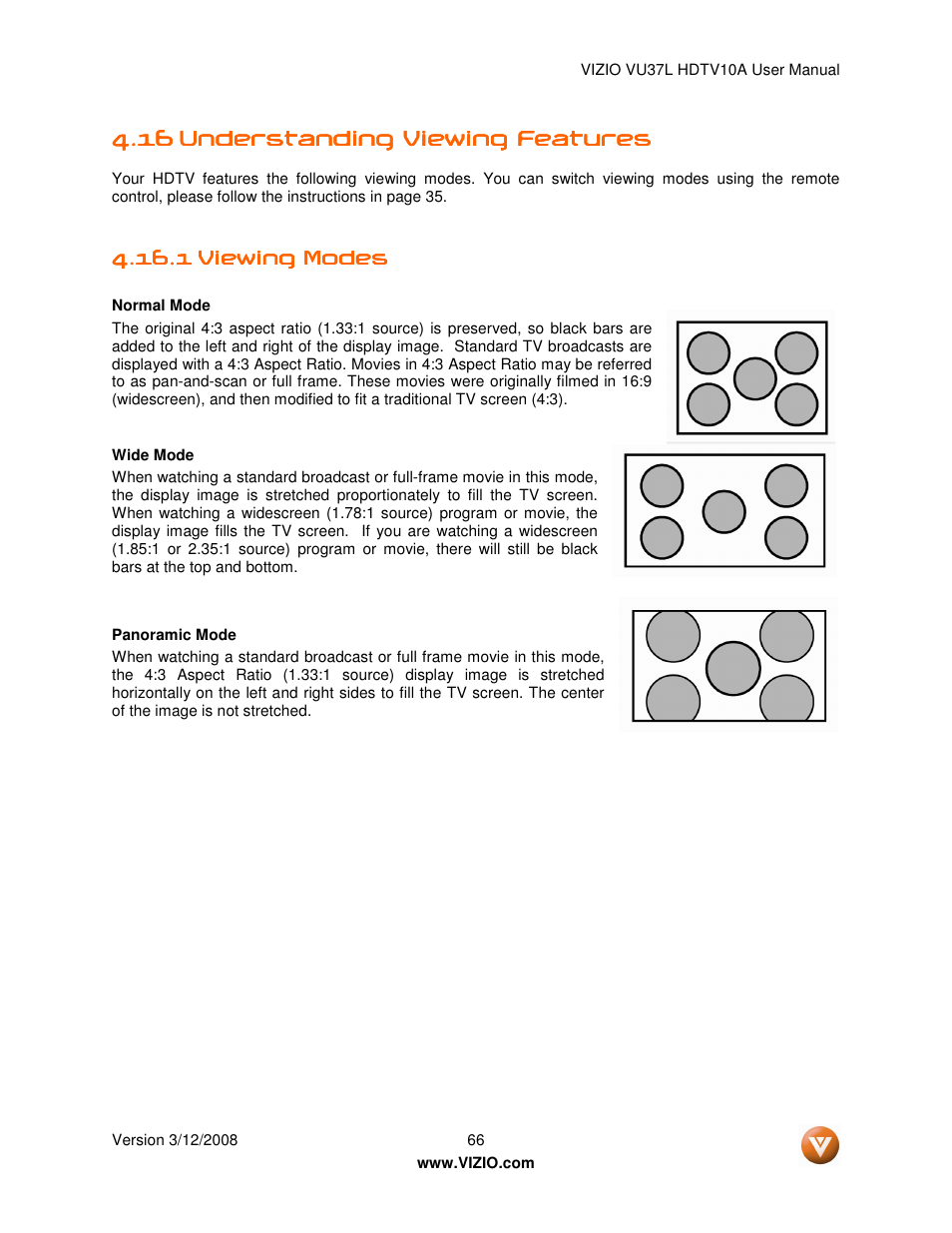 Vizio VU37L User Manual | Page 66 / 74