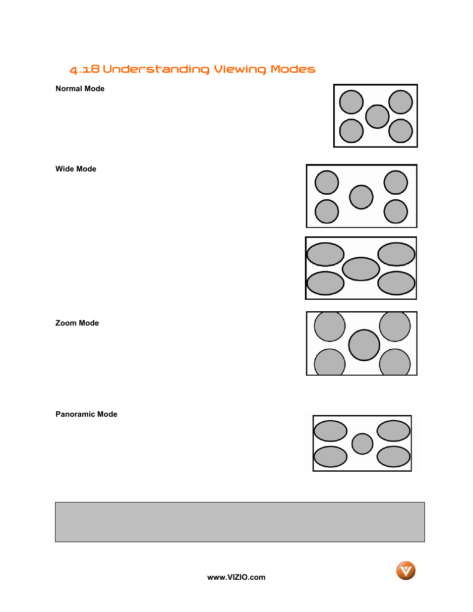 18 understanding viewing modes | Vizio VX52L User Manual | Page 58 / 79