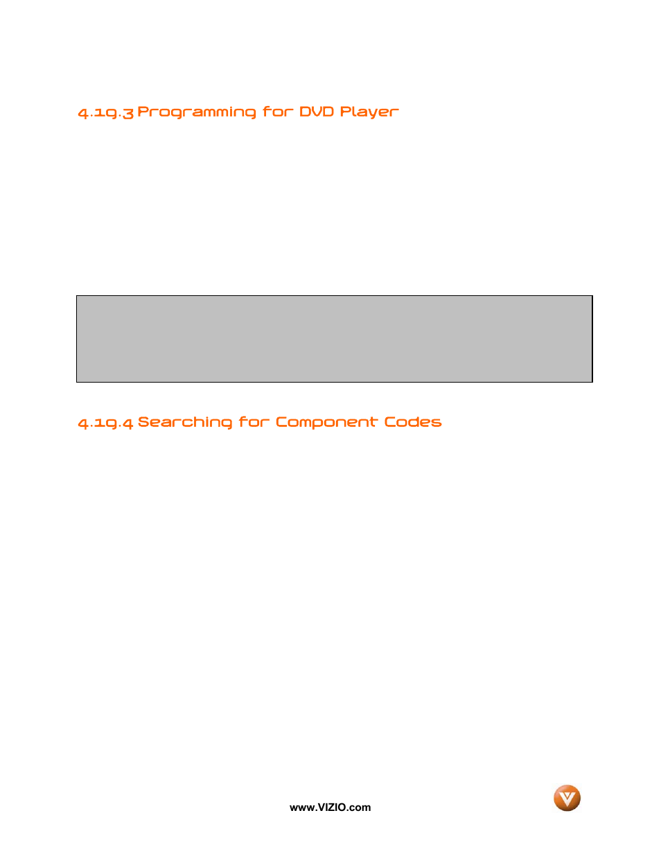 3 programming for dvd player, 4 searching for component codes | Vizio VX52L User Manual | Page 63 / 79