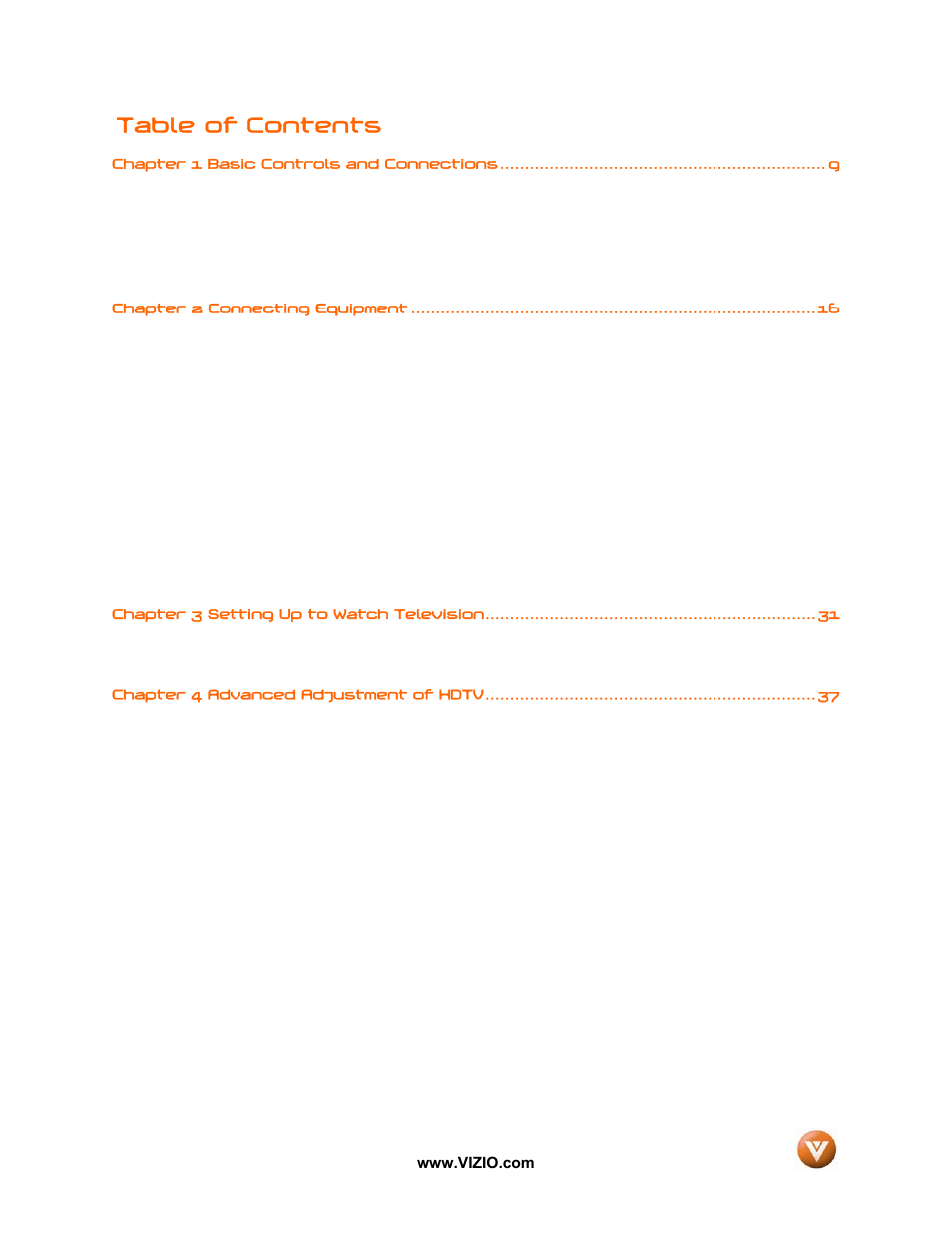 Vizio VX52L User Manual | Page 7 / 79