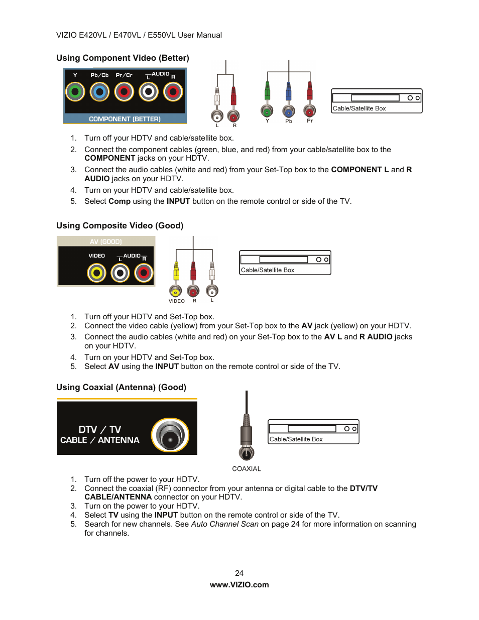 Vizio E550VL User Manual | Page 24 / 73