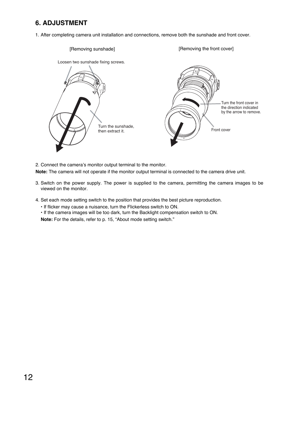 Adjustment | Vizio C-CV454D-9 CU User Manual | Page 12 / 20