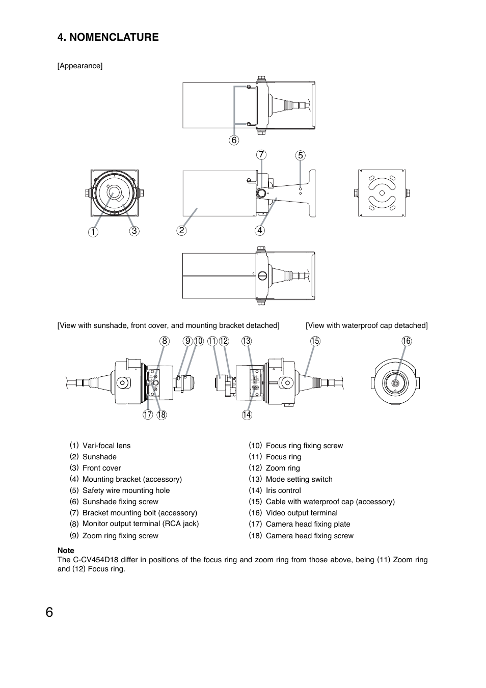 Nomenclature | Vizio C-CV454D-9 CU User Manual | Page 6 / 20
