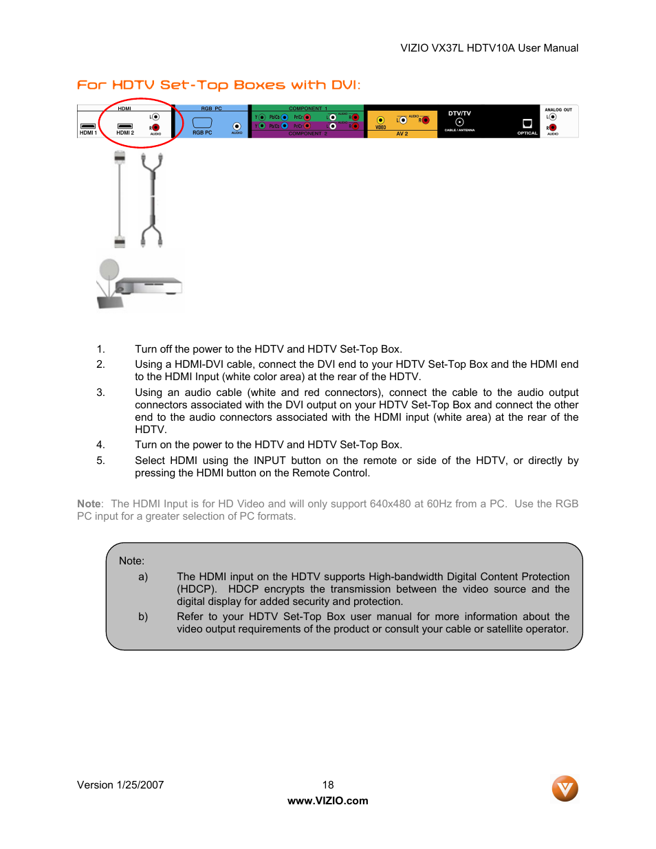 Vizio VX37LHDTV10A User Manual | Page 18 / 57