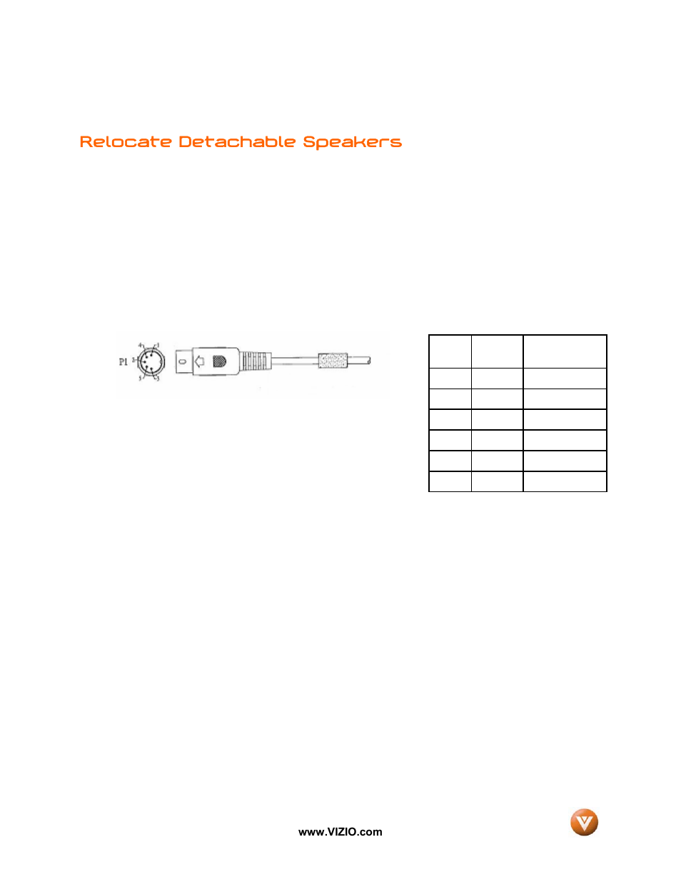 Relocate detachable speakers | Vizio GV52L FHDTV10A User Manual | Page 8 / 80