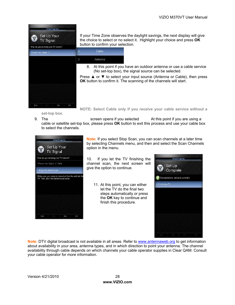 Vizio M370VT User Manual | Page 28 / 86
