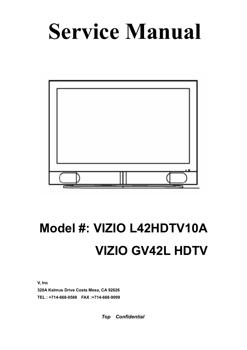 Vizio L42HDTV10A User Manual | 107 pages
