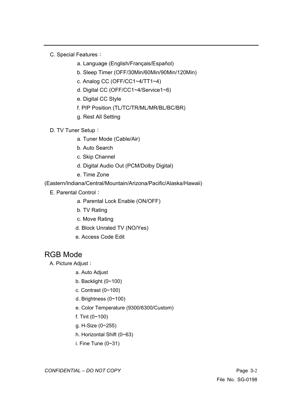 Rgb mode | Vizio L42HDTV10A User Manual | Page 10 / 107