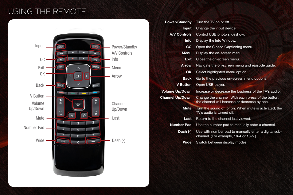 Using the remote | Vizio E420VT User Manual | Page 3 / 16