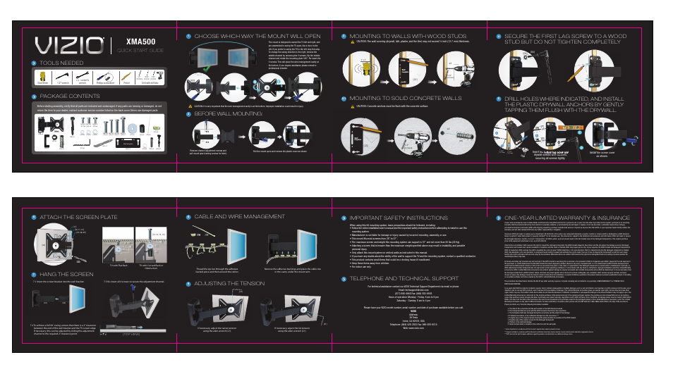 Vizio XMA500 User Manual | 1 page