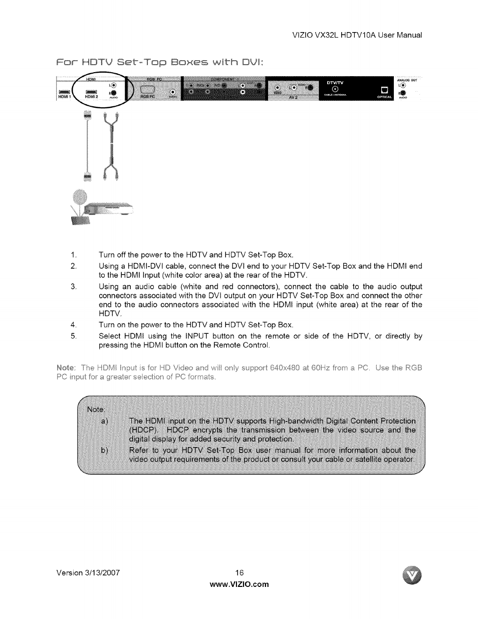 Vizio VX32L User Manual | Page 16 / 55