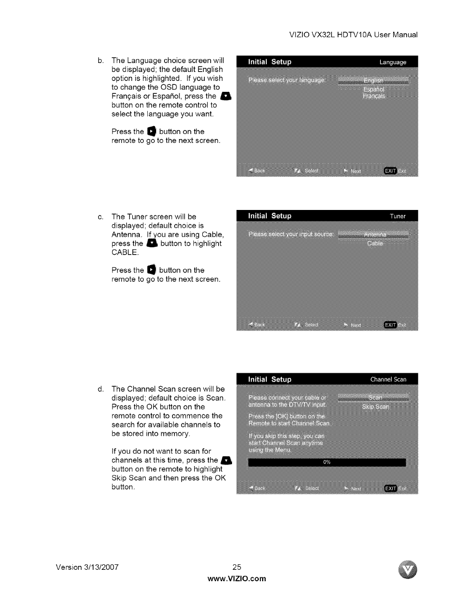 Vizio VX32L User Manual | Page 25 / 55