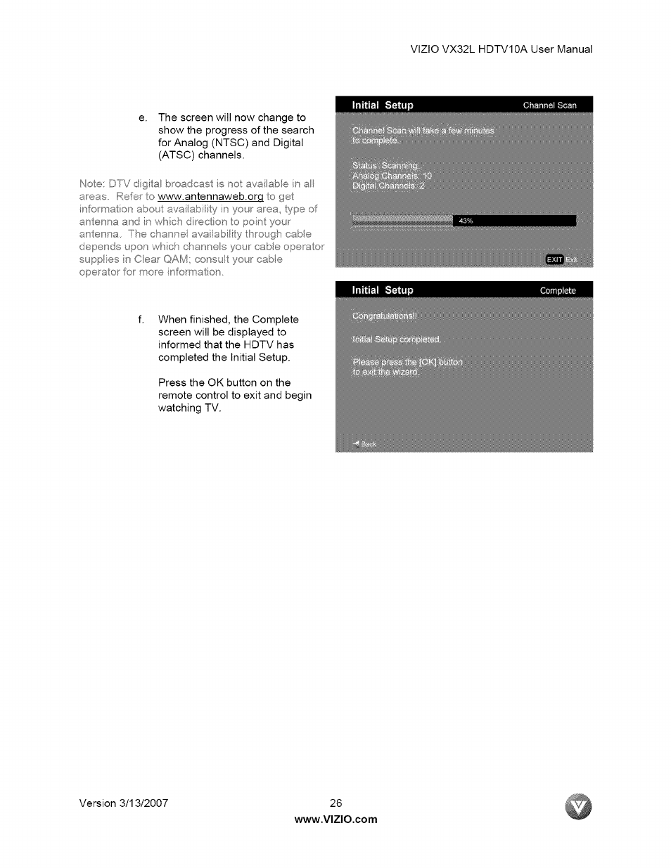 Vizio VX32L User Manual | Page 26 / 55